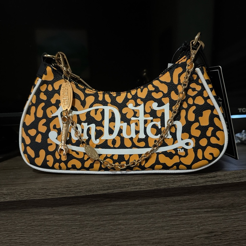 Von Dutch Leopard Print Women's shoulder  Bag (brand new w tags)